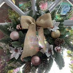 Silver, Gold and Rose Gold Christmas Wreath